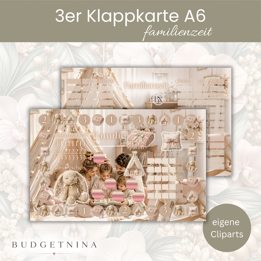 Familienzeit - 3er Klappkarte