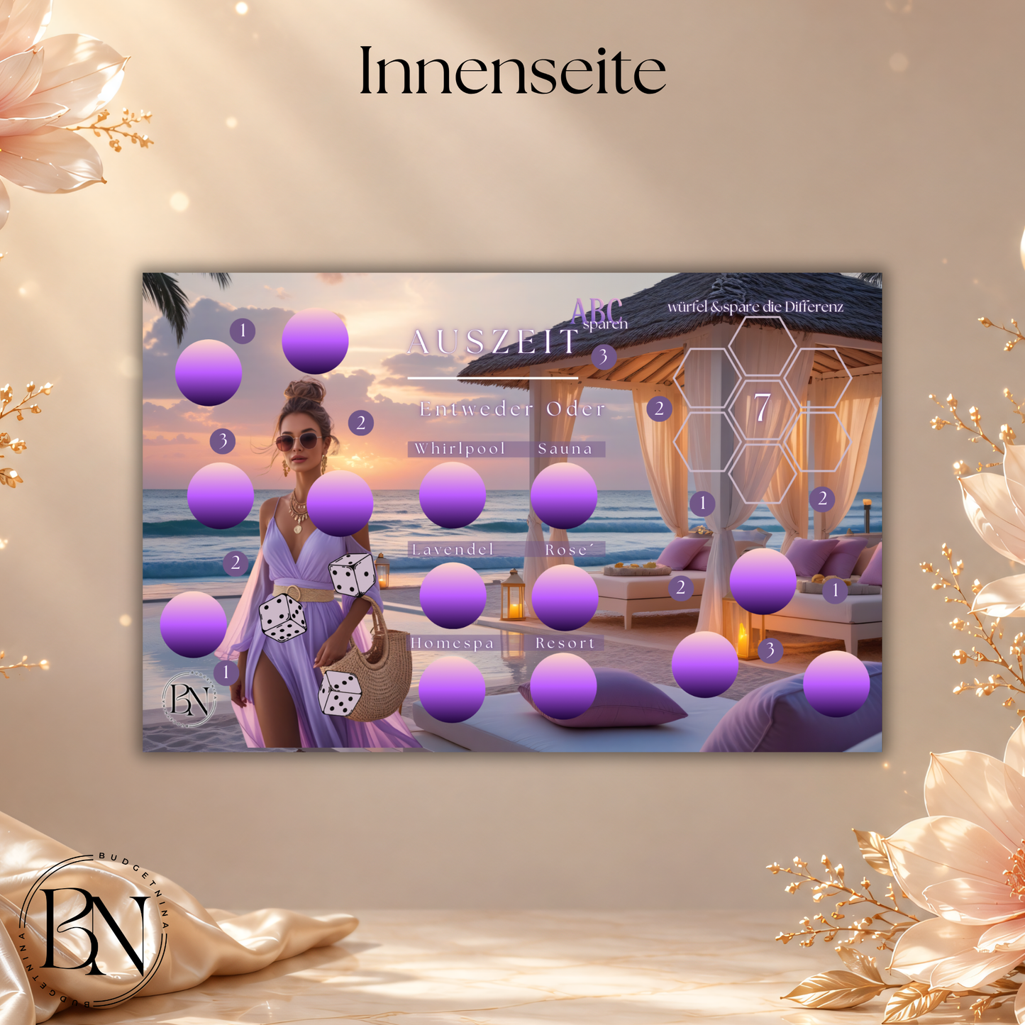 Lavender Spa 3er Klappkarte
