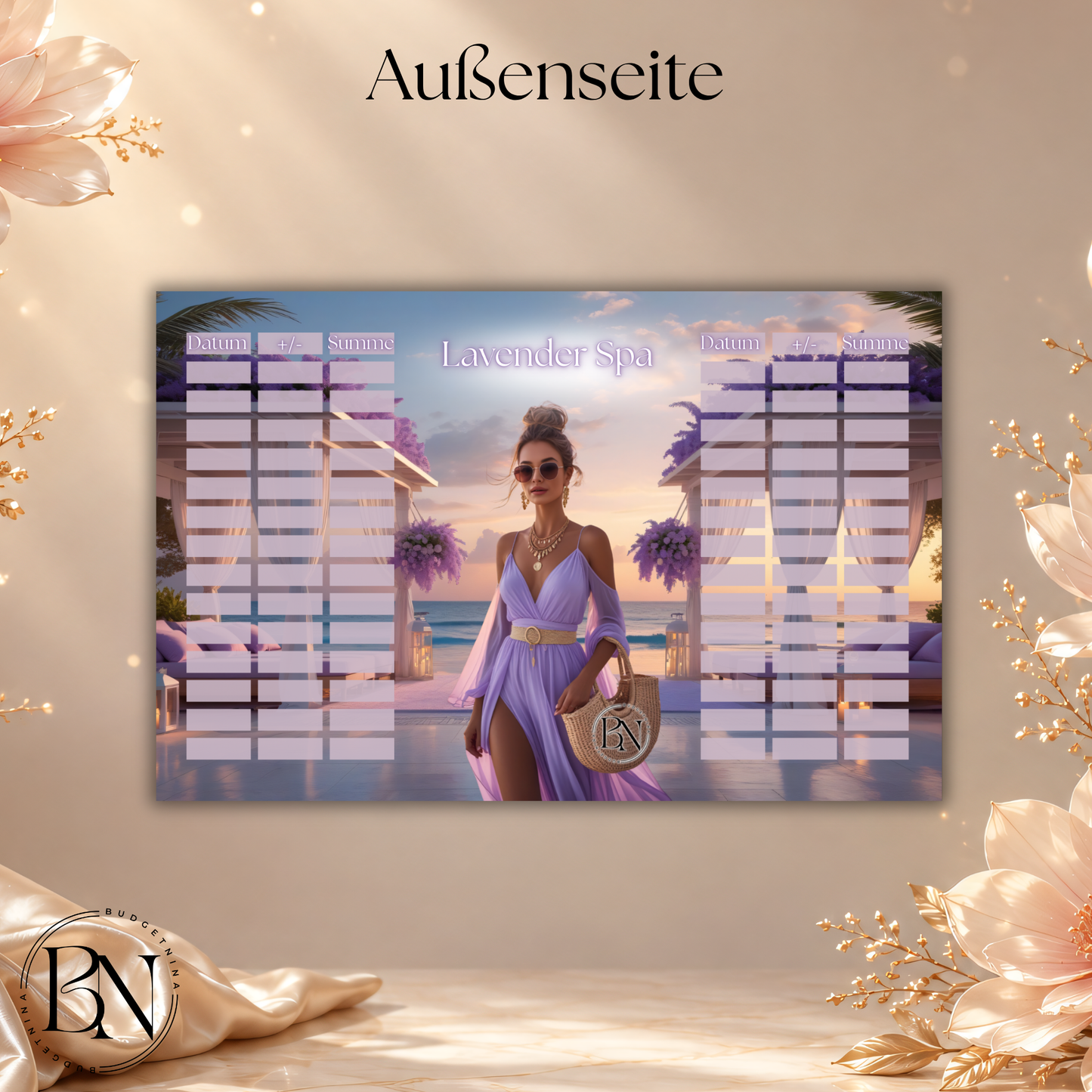 Lavender Spa 3er Klappkarte