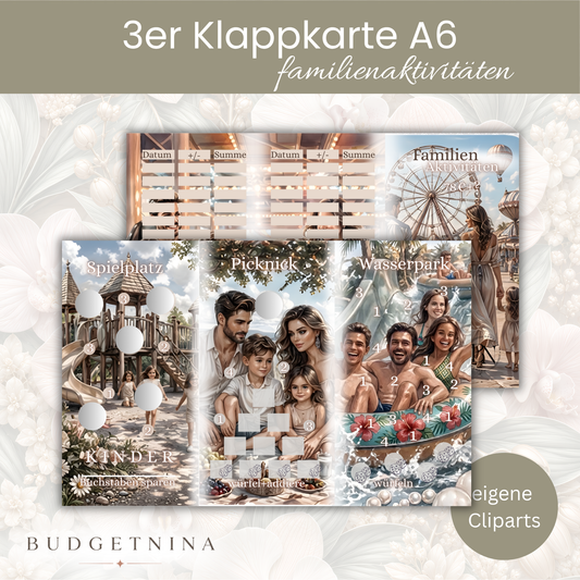 Familien Aktivität 3er Klappkarte B-Ware!