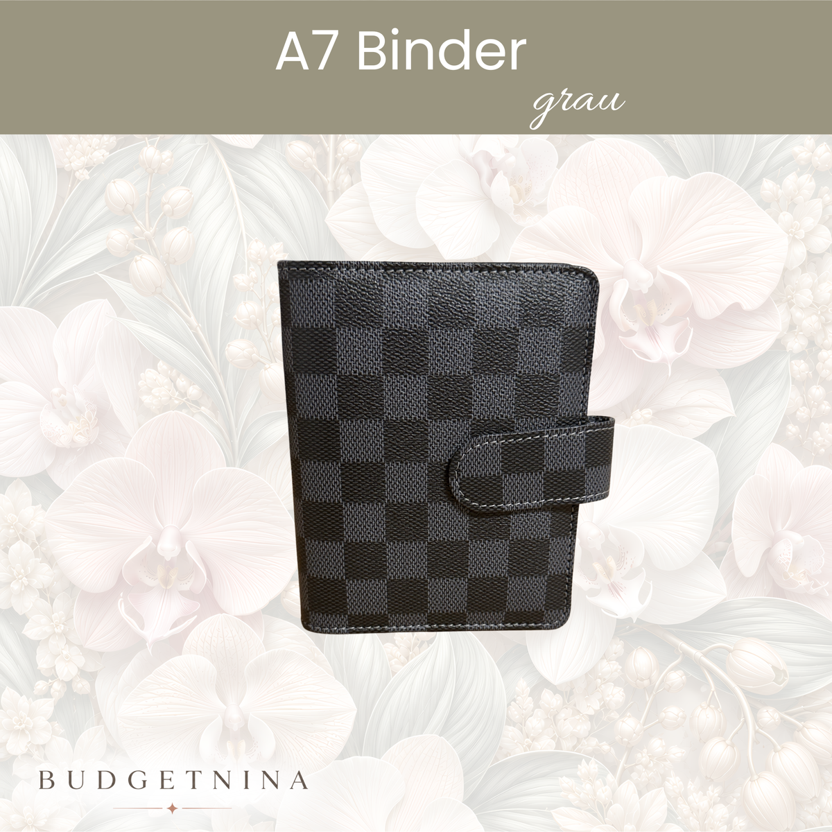 A6 & A7 Binder "Karo" - goldene Hardware