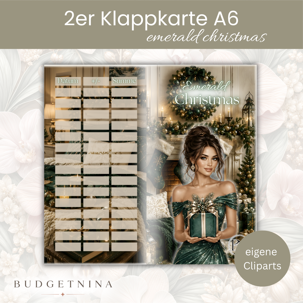 Emerald Christmas - 2er Klappkarte