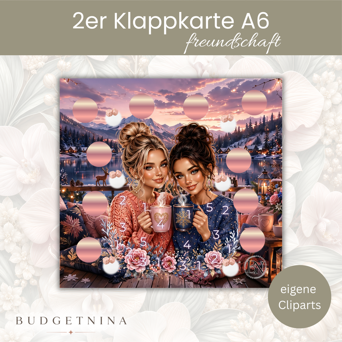 Freundschaft - 2er Klappkarte