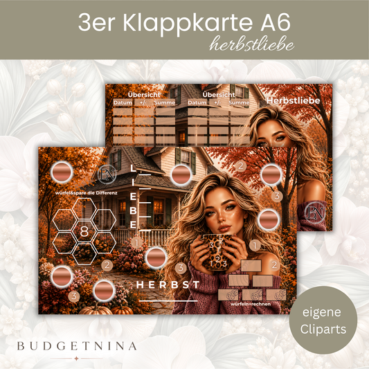 Herbstliebe - 3er Klappkarte