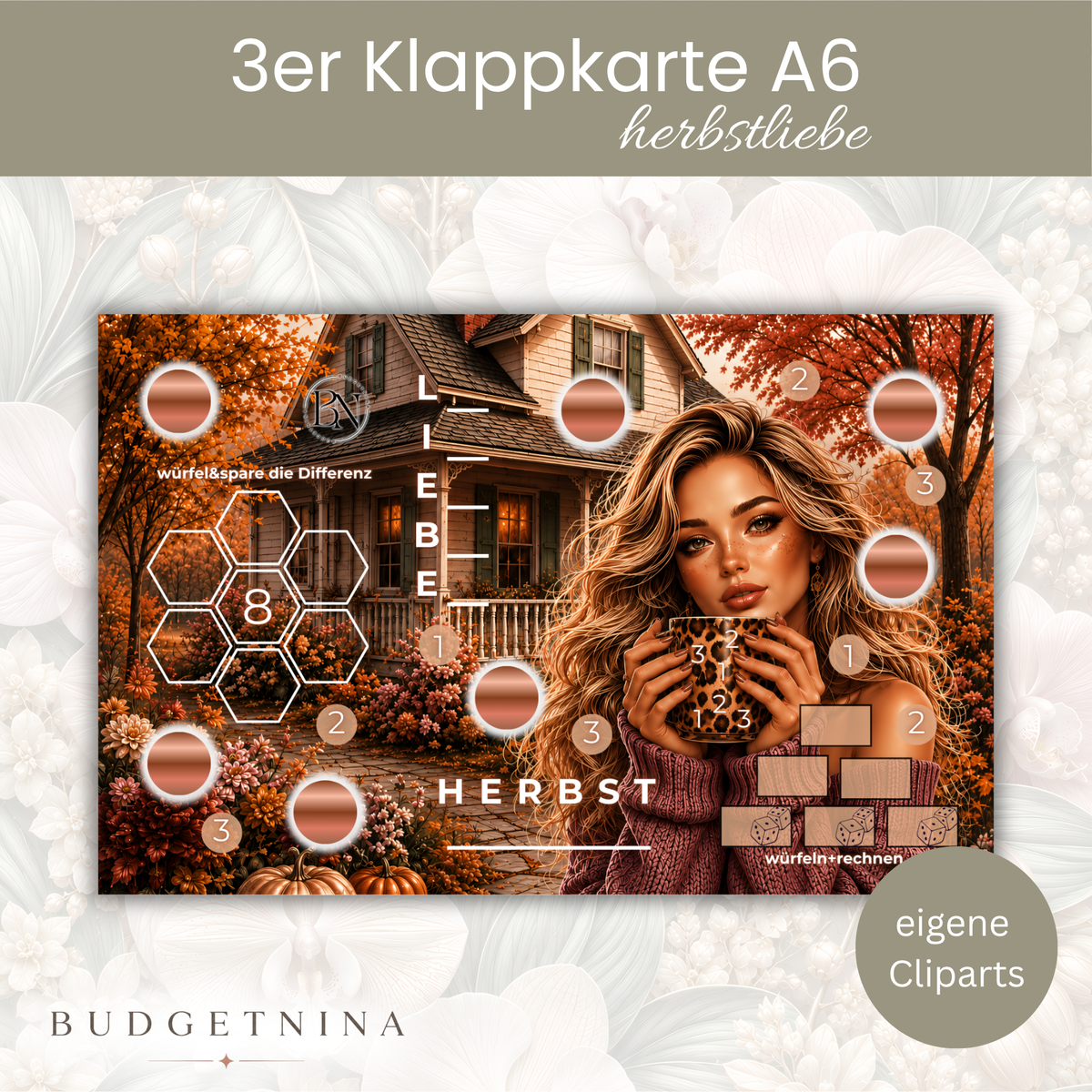 Herbstliebe - 3er Klappkarte