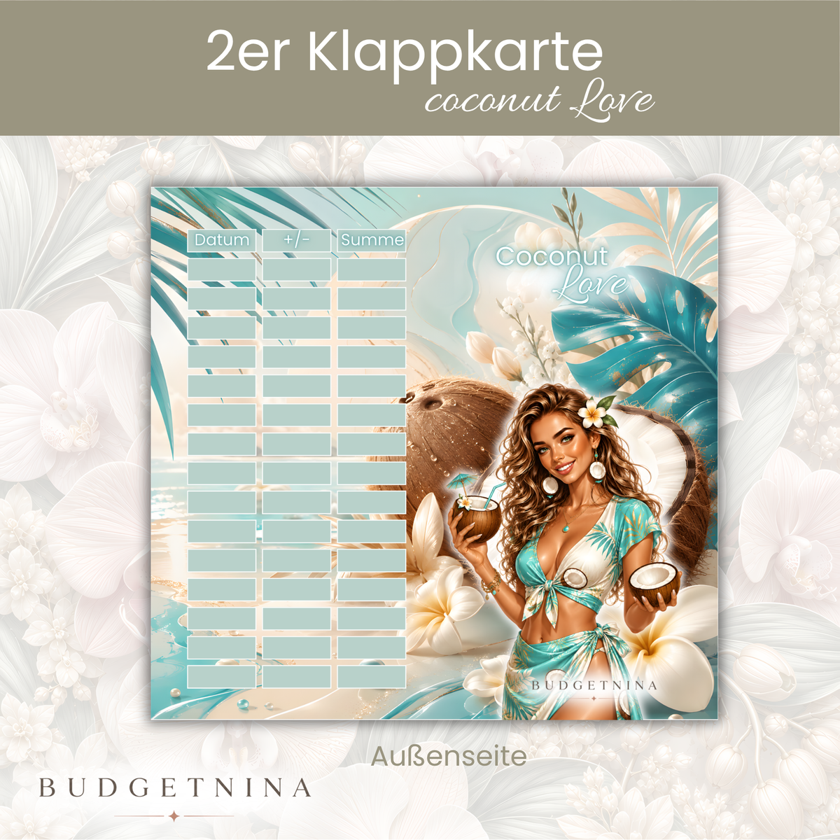 2er Klappkarte Coconut Love