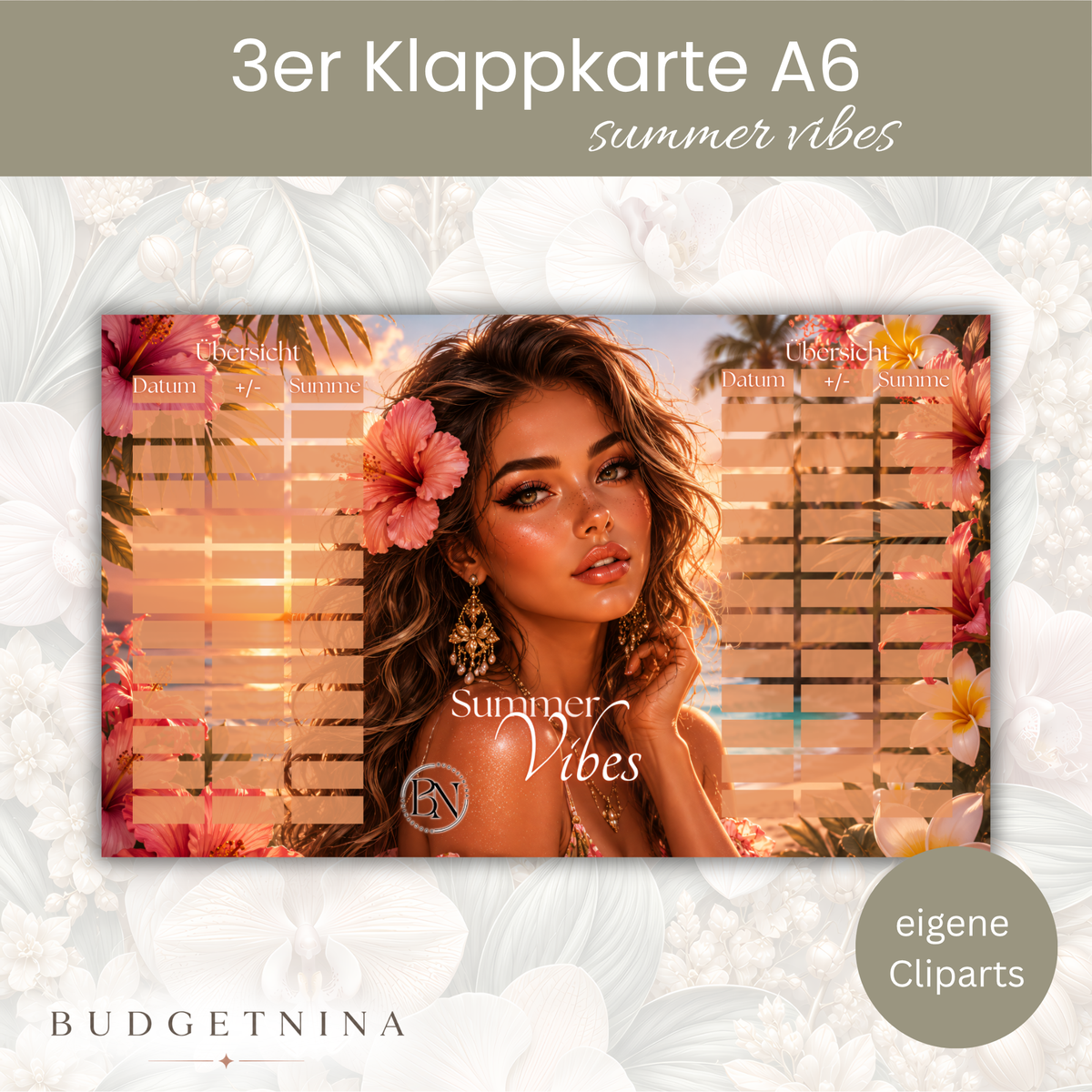 Summer Vibes - 3er Klappkarte