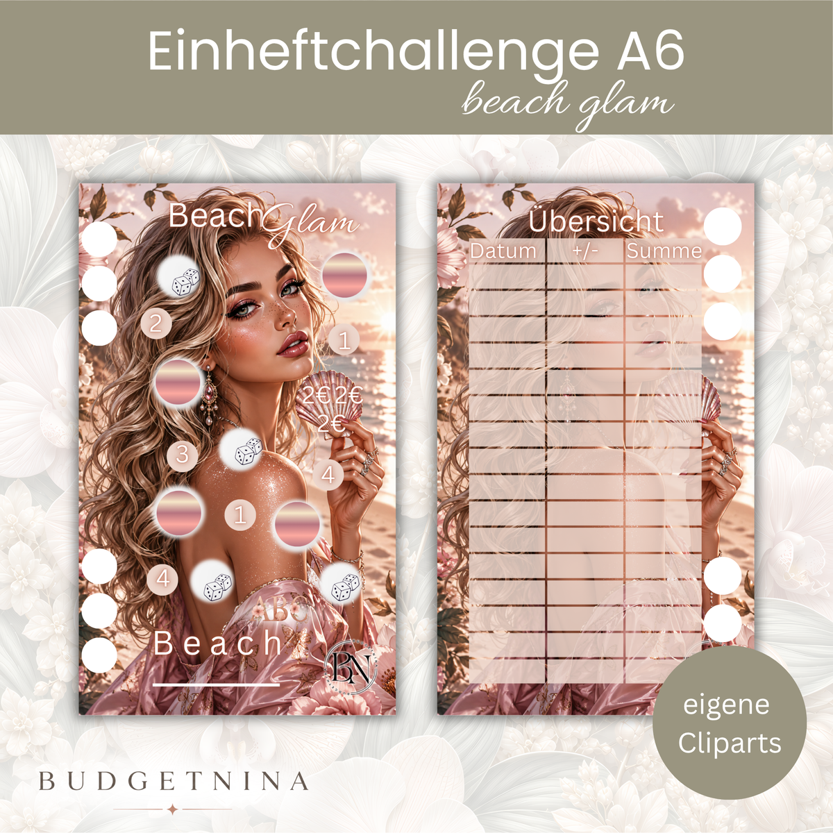 Beach Glam - A6 Einheftchallenge