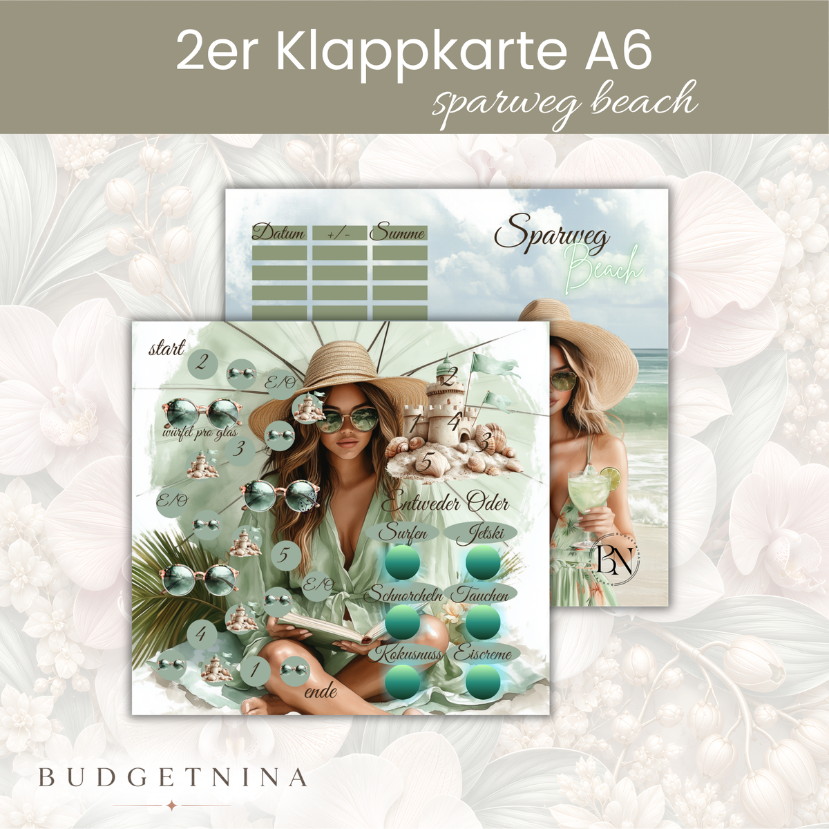 Sparweg Beach - 2er Klappkarte