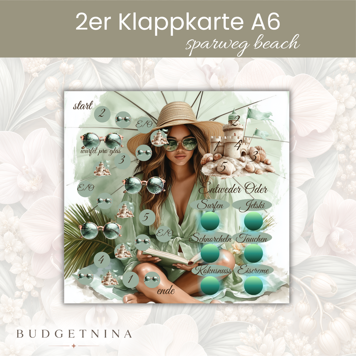 Sparweg Beach - 2er Klappkarte