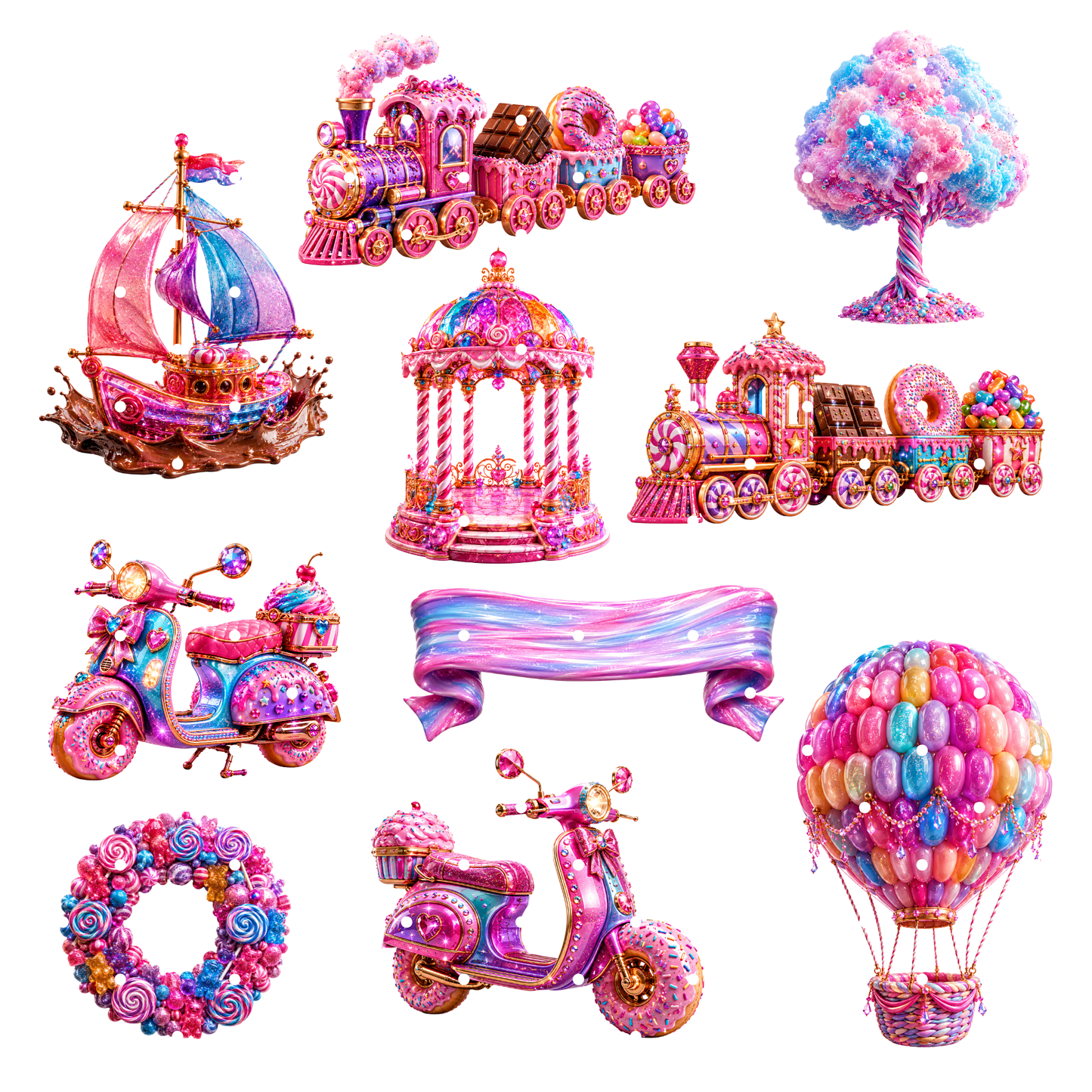 Candyland CLipart Bundle - 48 High-Res Cliparts