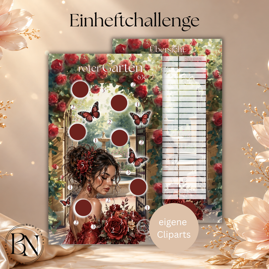 Roter Garten - A6 Einheftchallenge