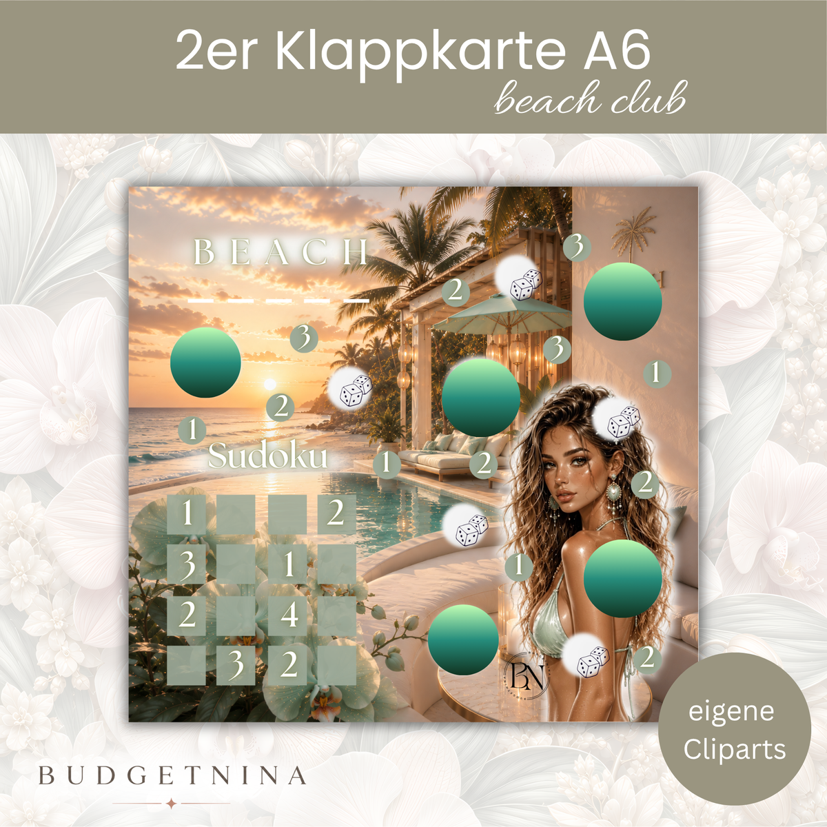 Beach Club 2er Klappkarte