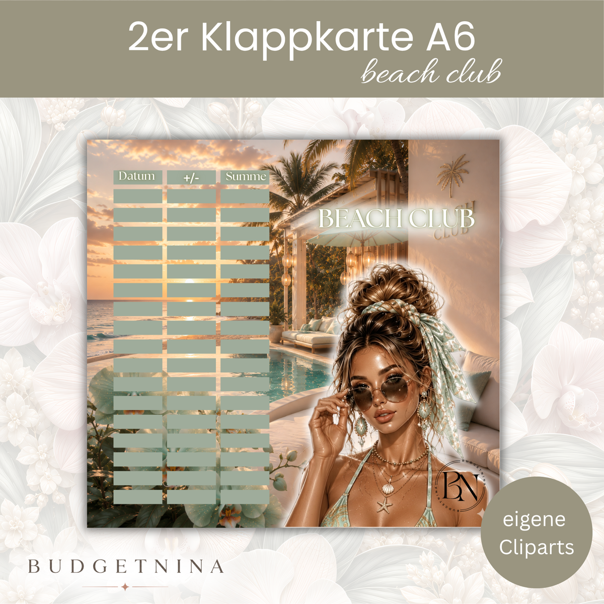 Beach Club 2er Klappkarte
