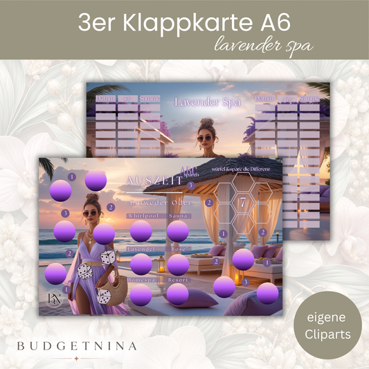 Lavender Spa 3er Klappkarte