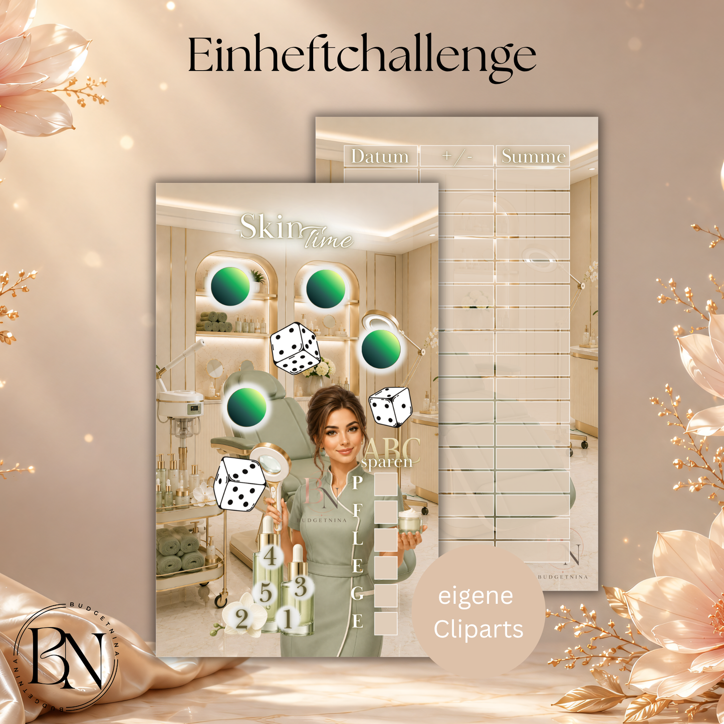 Einheftchallenge "Skin Time" – Kompakte Beauty Sparchallenge
