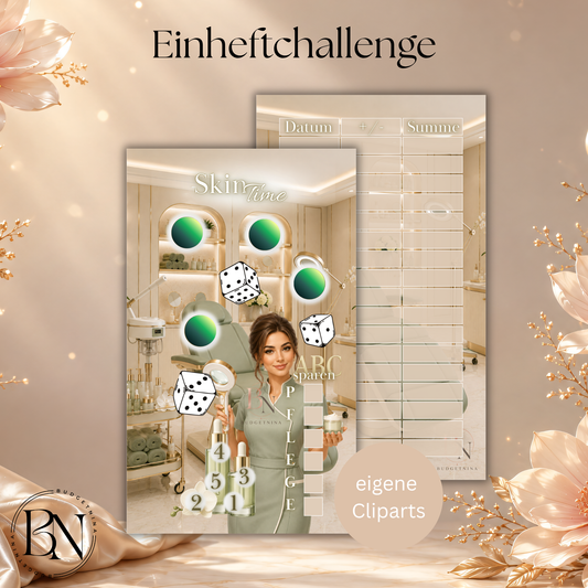 Einheftchallenge "Skin Time" – Kompakte Beauty Sparchallenge