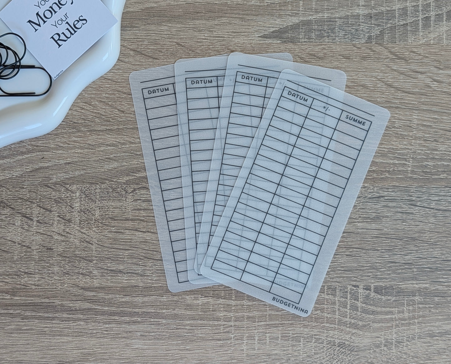 Transparent Budget Tracker – Cash Stuffing Expense Tracker | Budget Binder Insert