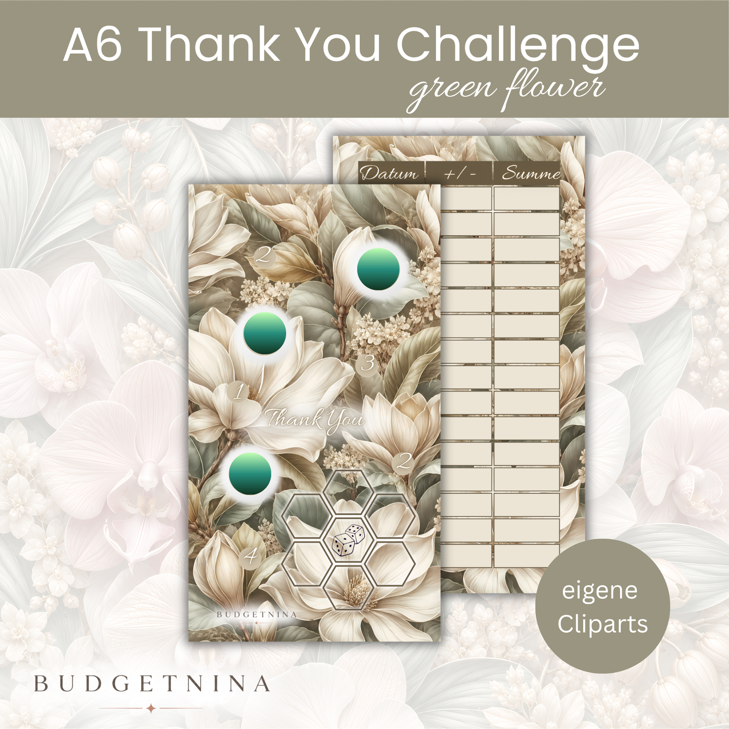 Thank You Green Flower – A6 Einzelchallenge