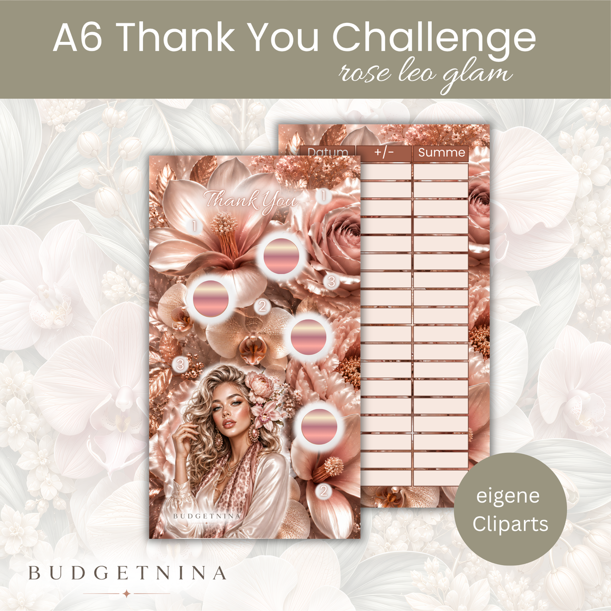 Thank You – Rose Leo Glam A6 Einzelchallenge
