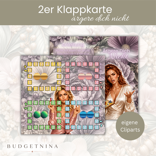 2er Klappkarte - Ärgere dich nicht