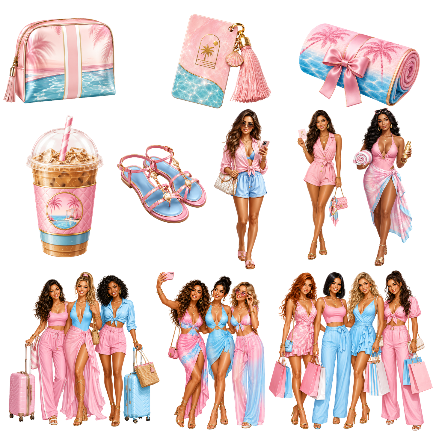 Girls Trip – Clipart Set (79 PNG)