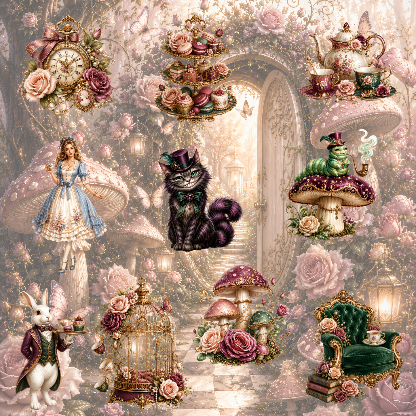 Magische Teeparty Clipart Set – 29 Märchen & Fantasy PNGs