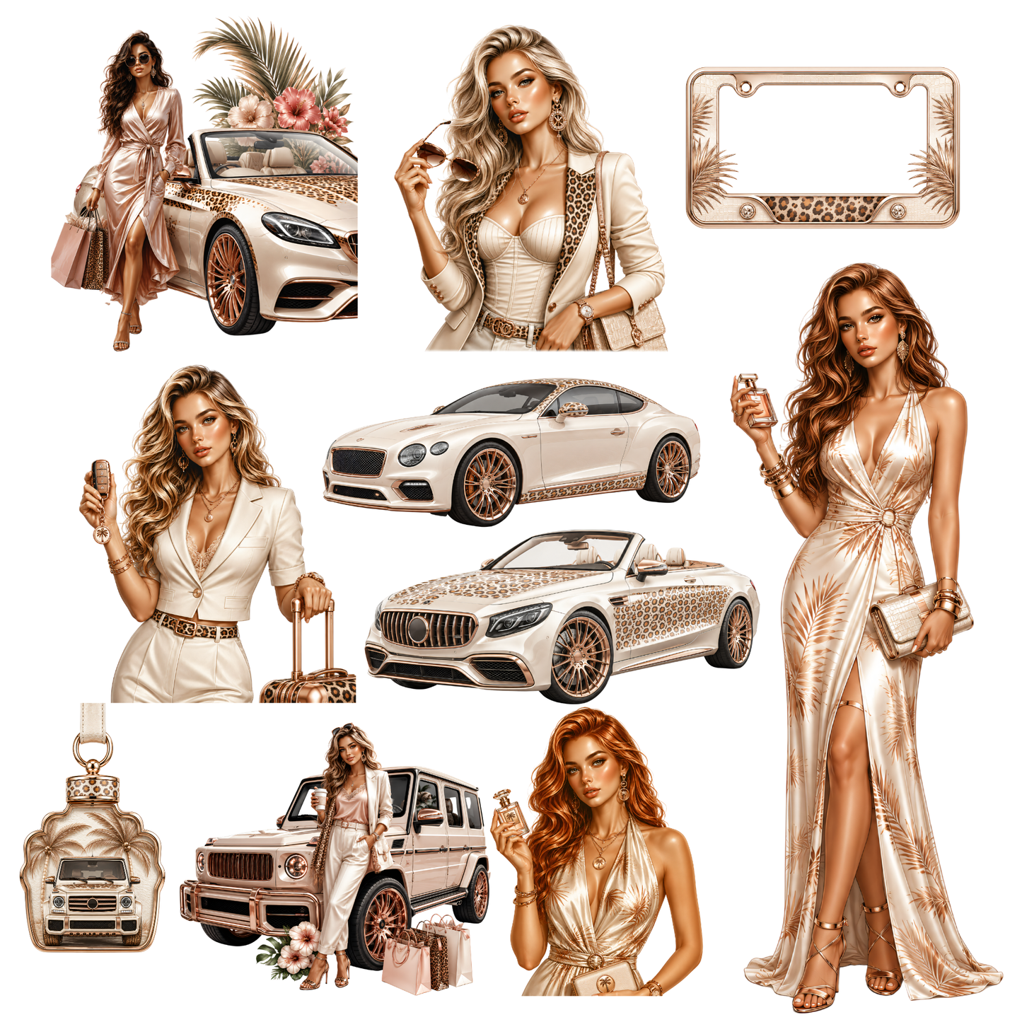 LA Leo Cars – Digitales Clipart Set (73 PNG)