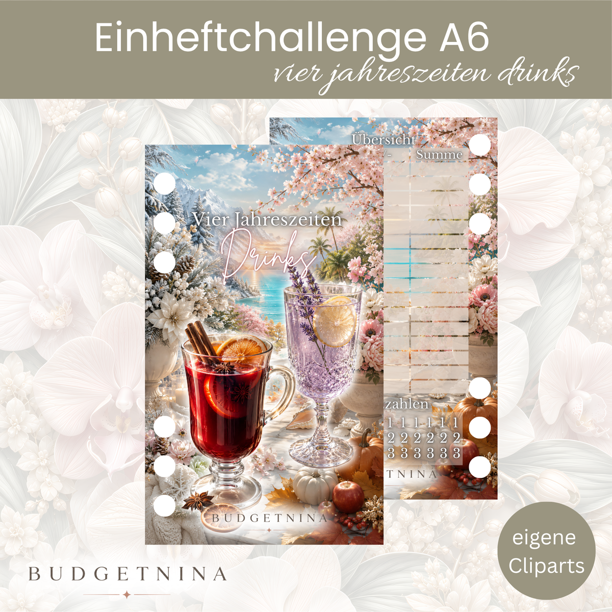 Einheftchallenge-Set „Vier Jahreszeiten Drinks“