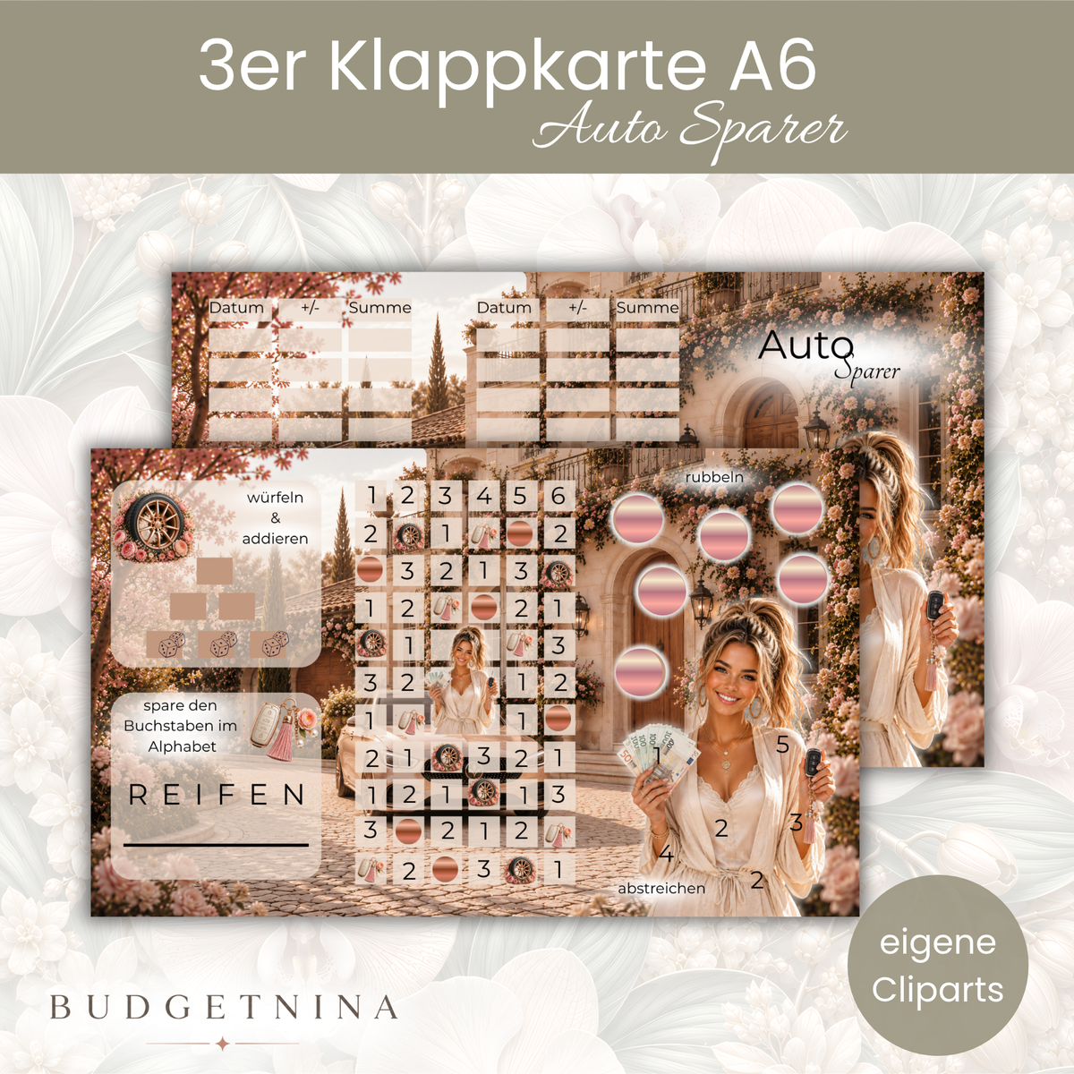 Auto Sparer - 3er Klappkarte