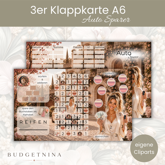 Auto Sparer - 3er Klappkarte