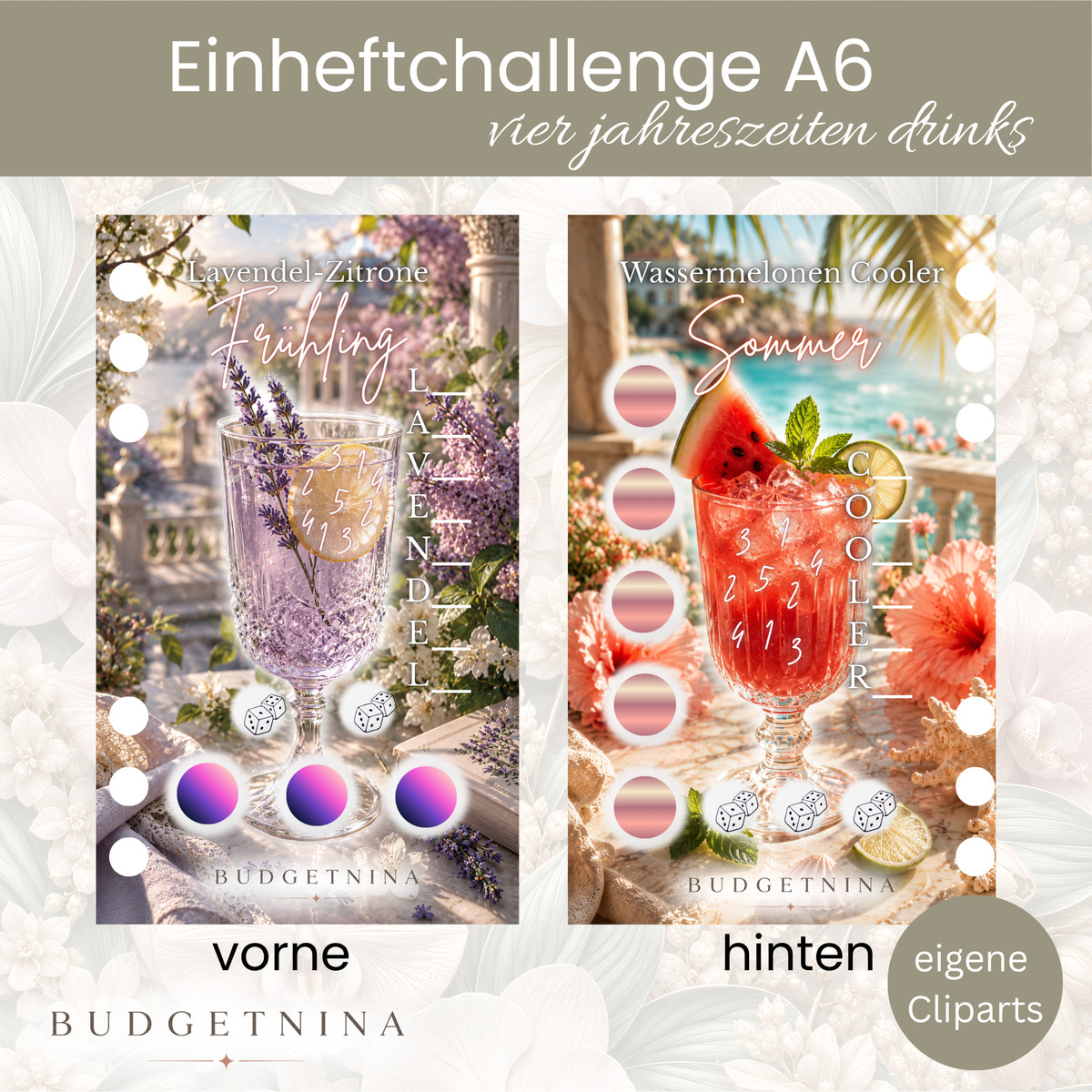 Einheftchallenge-Set „Vier Jahreszeiten Drinks“