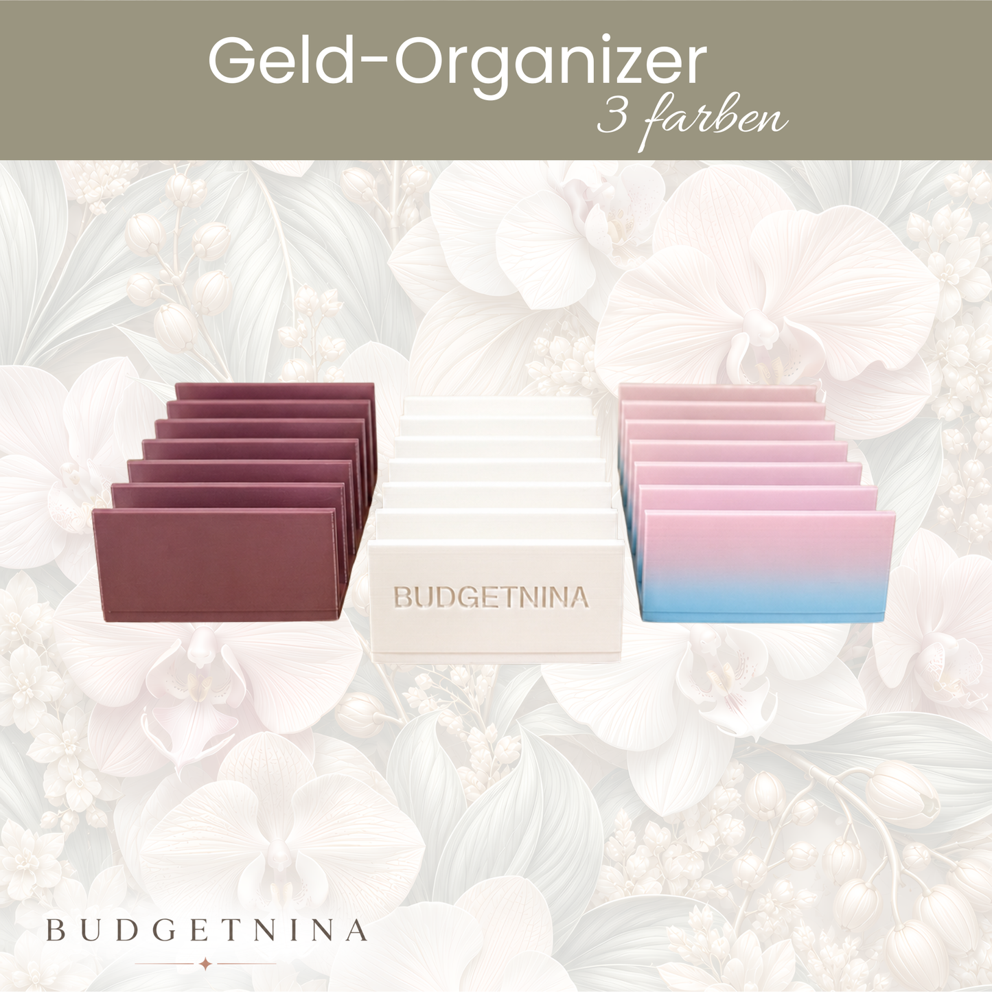 Cash Stuffing Organizer & Tray – Minimalistischer Geld-Halter (3D-Druck)