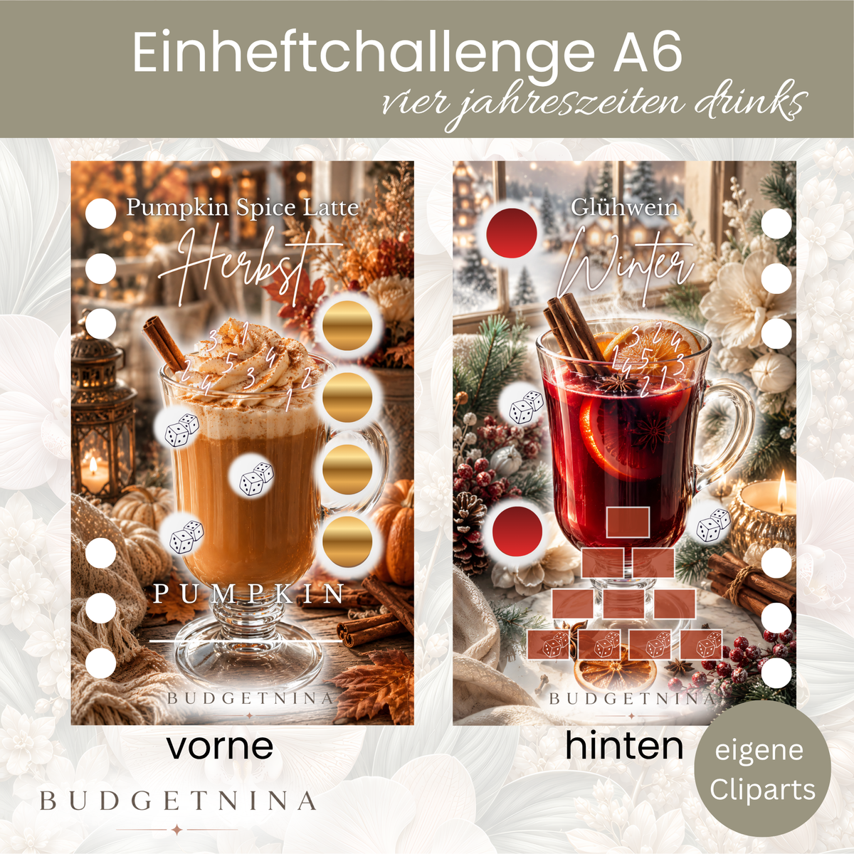 Einheftchallenge-Set „Vier Jahreszeiten Drinks“