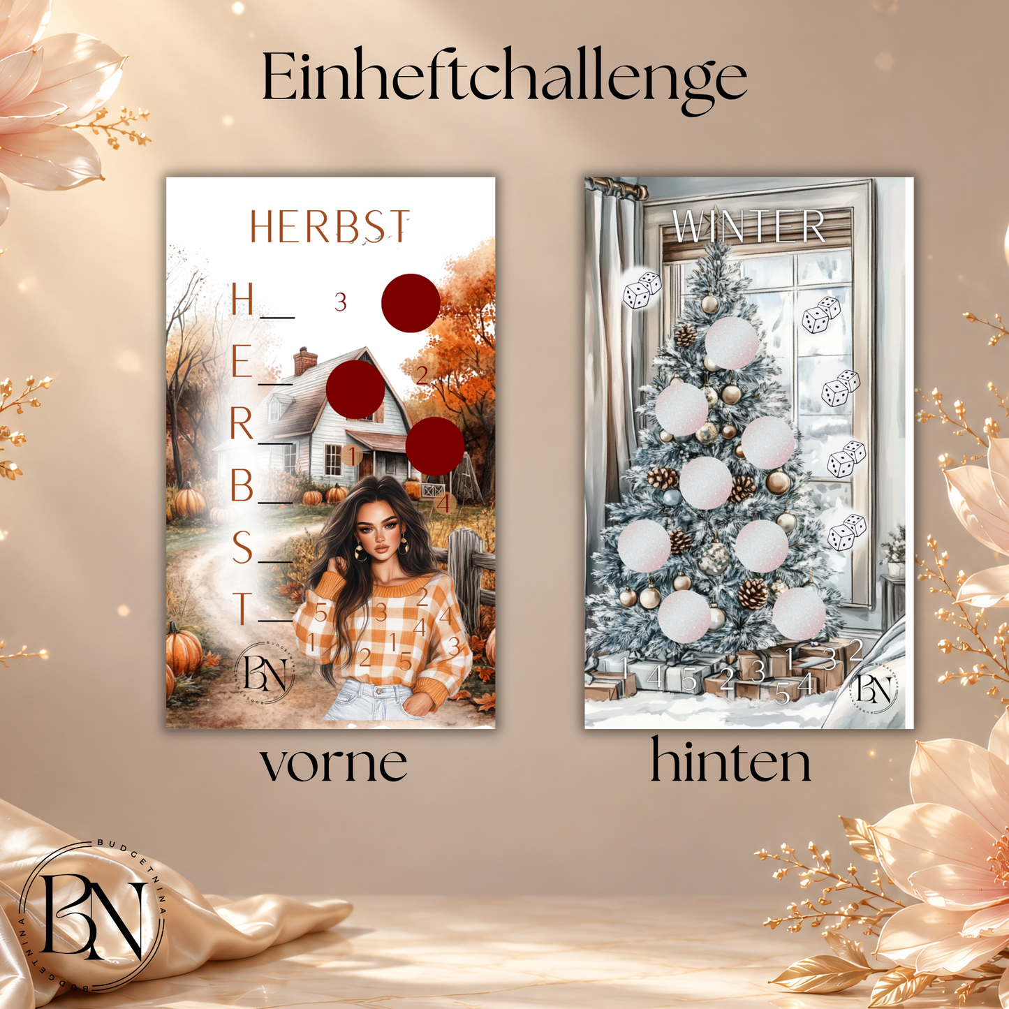 Vier Jahreszeiten Einheftchallenge inkl. Dashboard