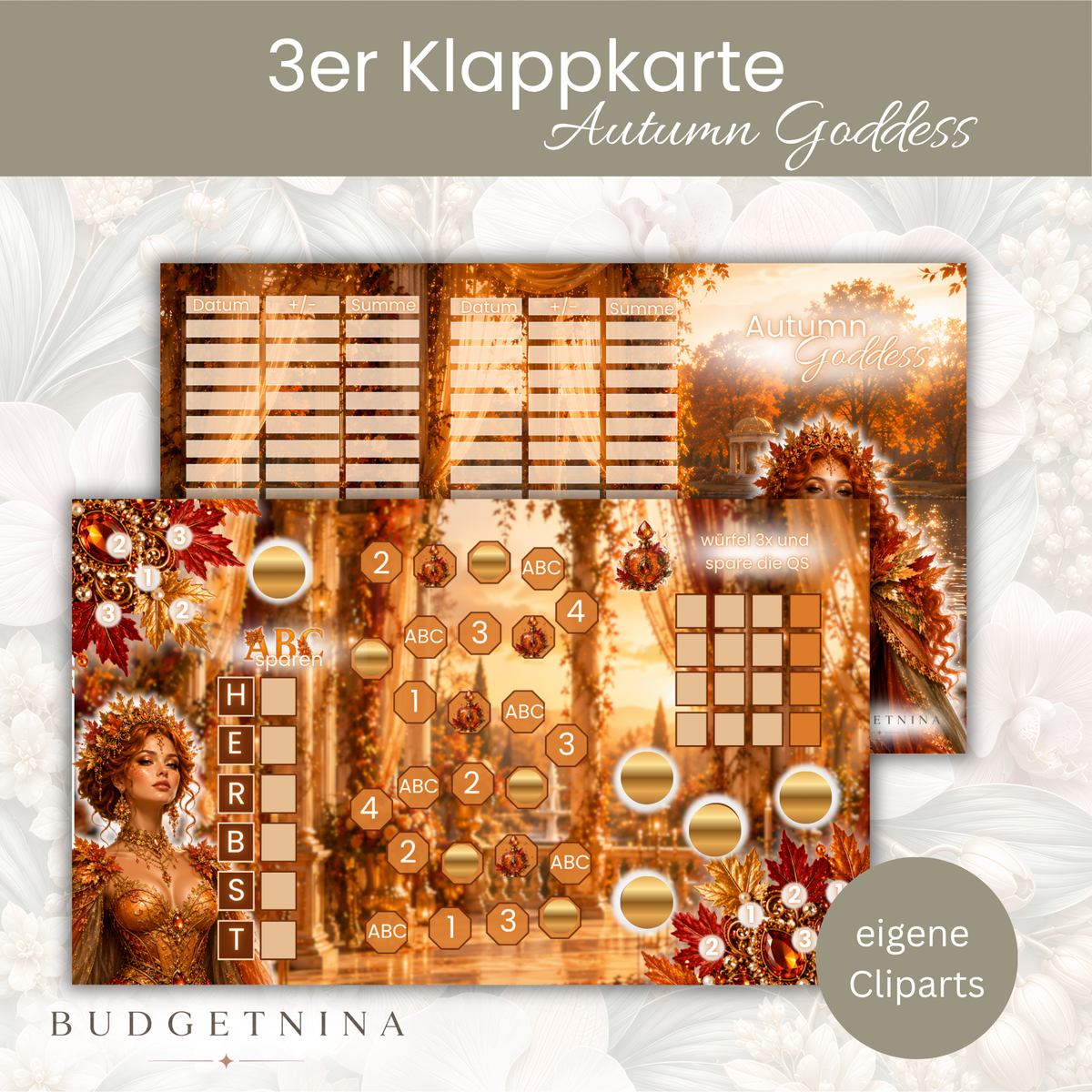 Autumn Goddess - 3er Klappkarte