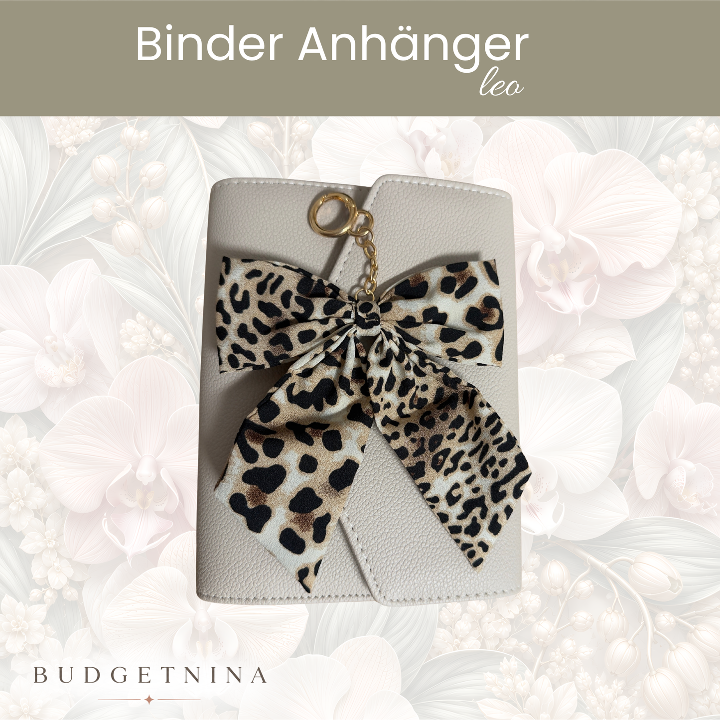 Binder Anhänger Schleife "Leo" – Stylisches Cash Stuffing Zubehör