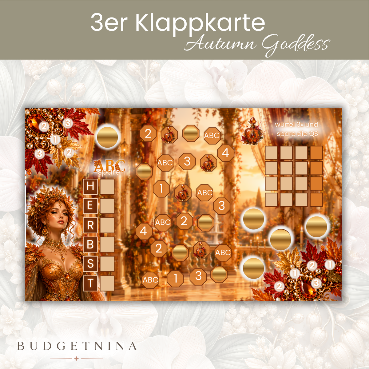 Autumn Goddess - 3er Klappkarte
