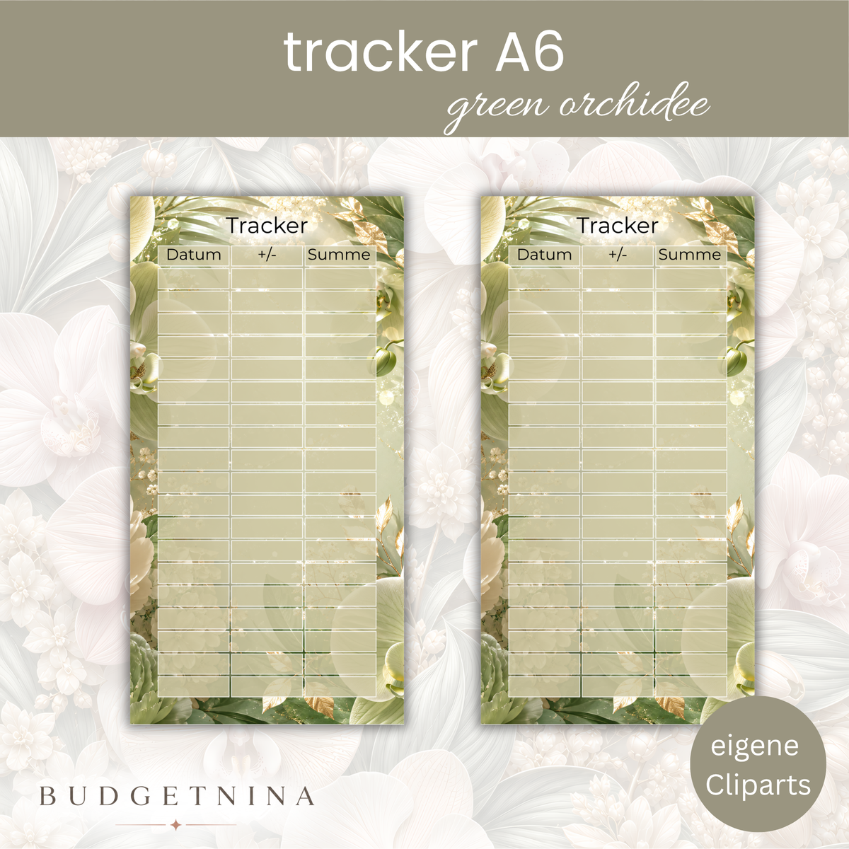 Elegante A6 Budget Tracker