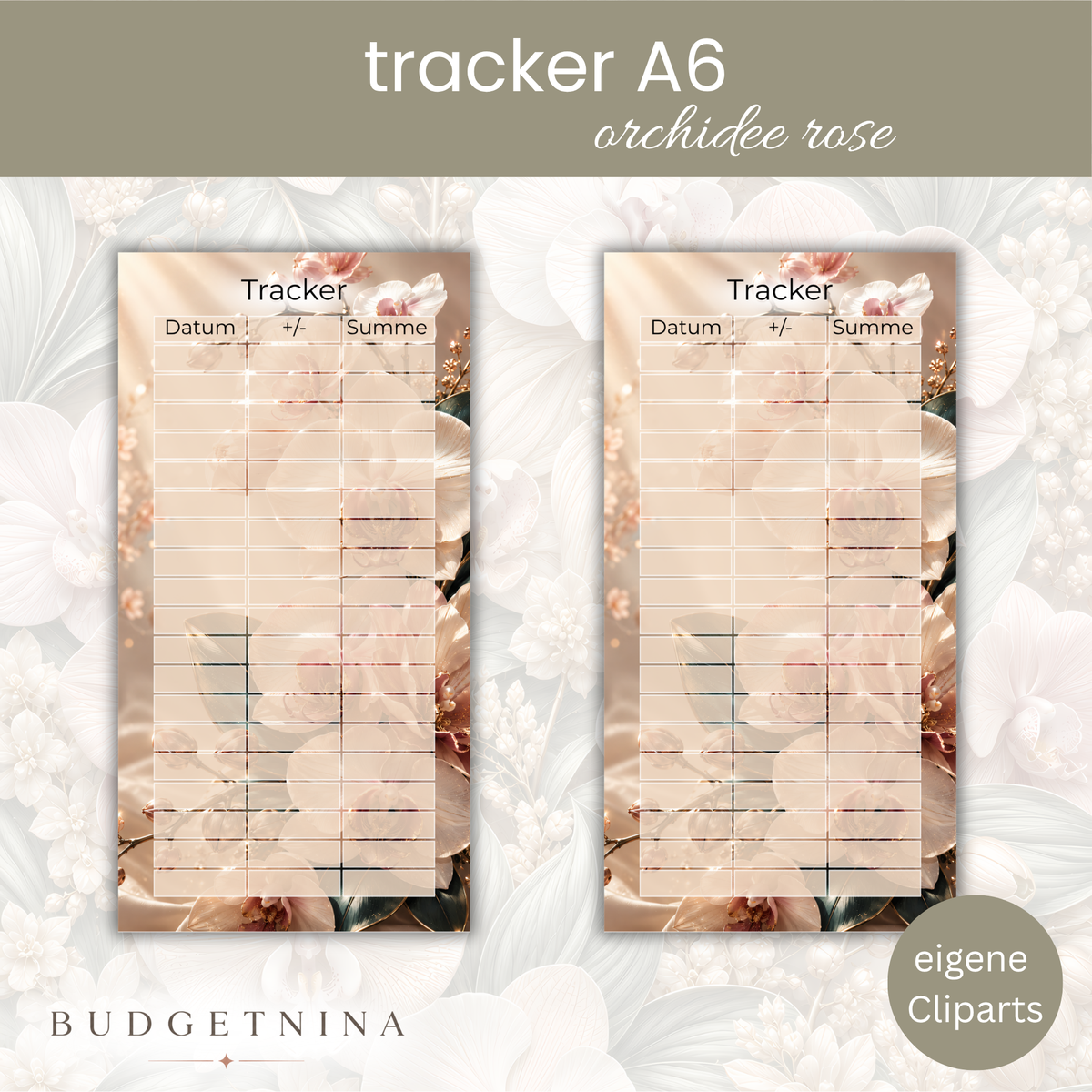 Elegante A6 Budget Tracker