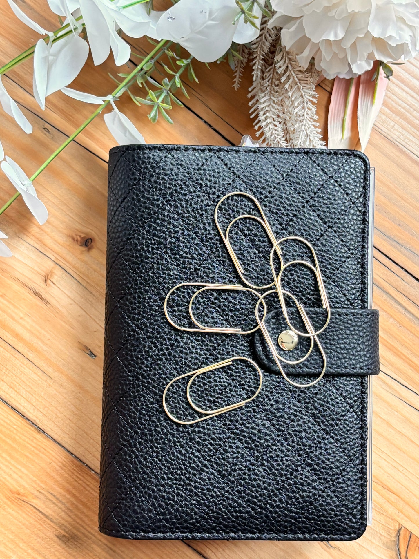 Große Büroklammern – 5er Set in Schwarz, Roségold oder Gold | Budget Binder & Cash Stuffing Accessoires