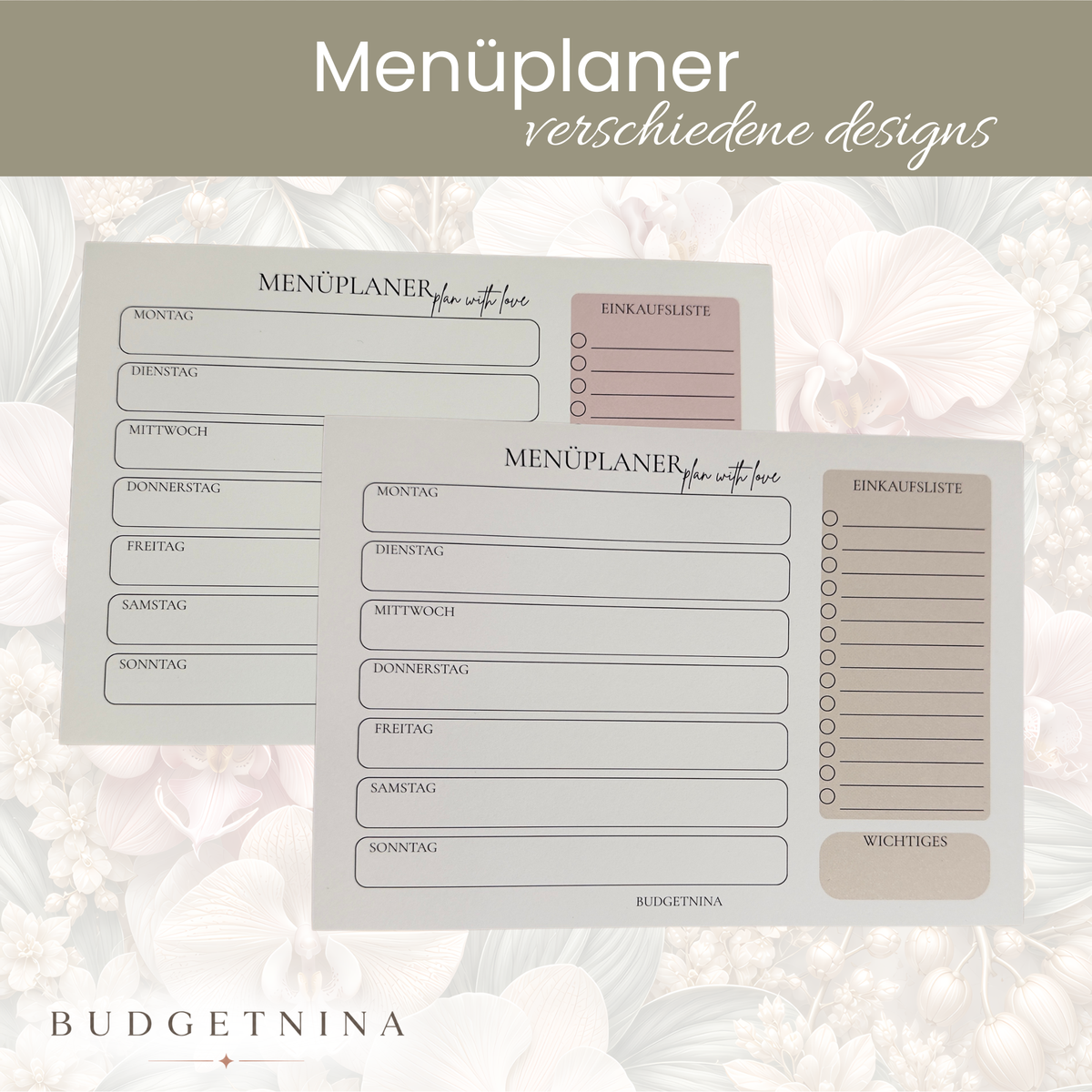 Menüplaner + Einkaufsliste