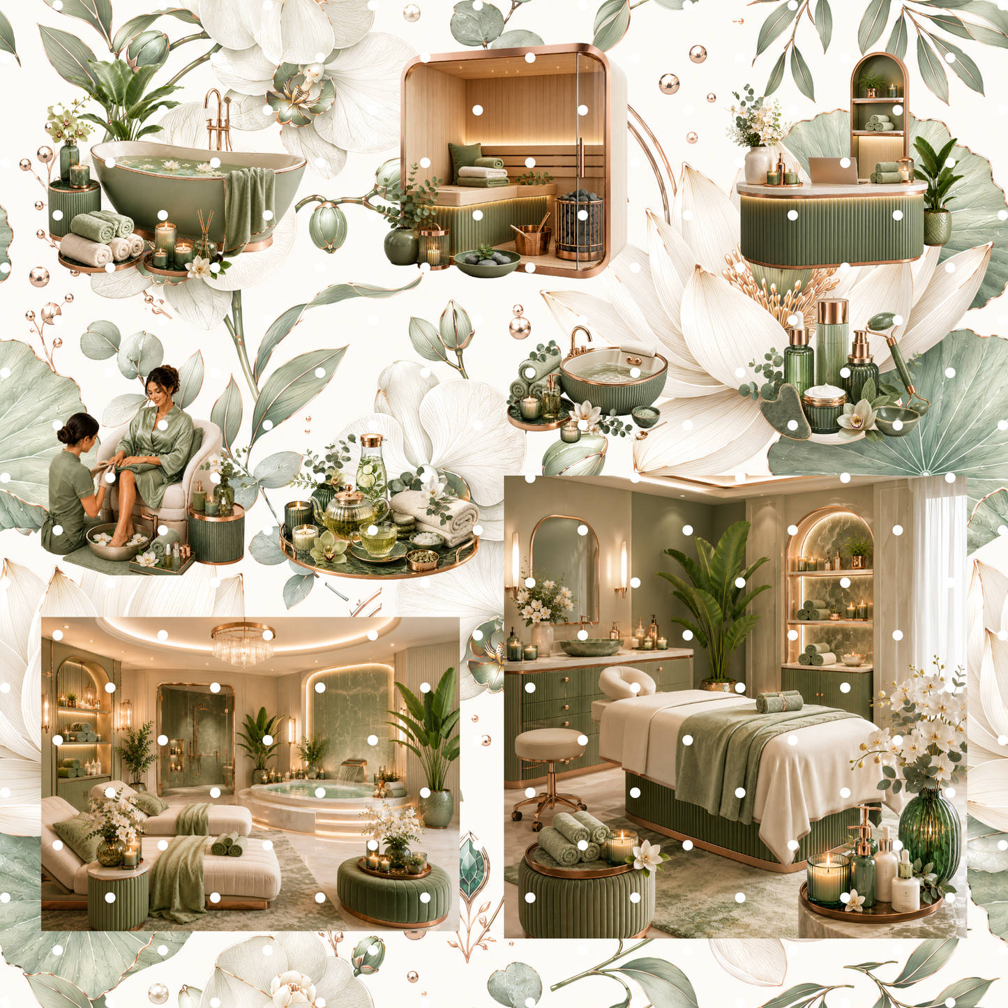 Spa & Wellness Clipart Set – 34 Relax, Beauty & Massage PNGs