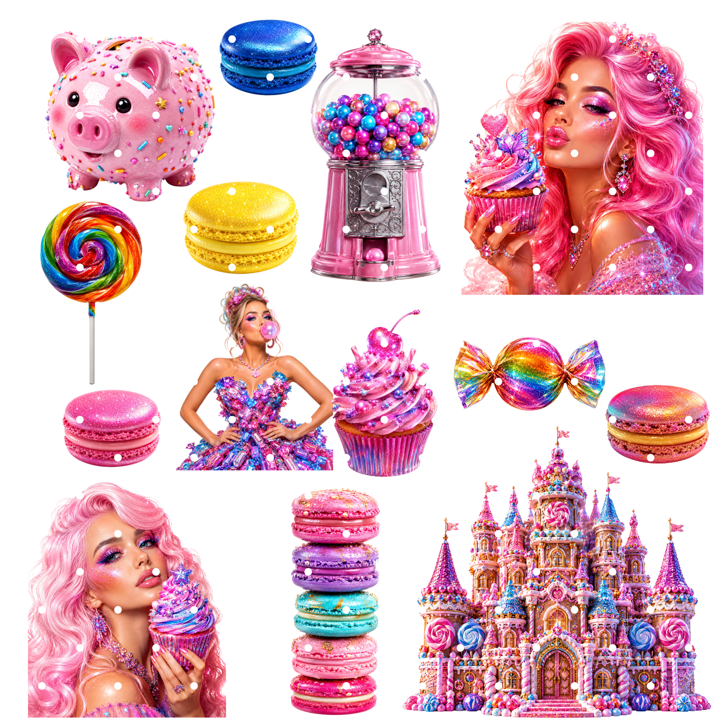 Candyland CLipart Bundle - 48 High-Res Cliparts