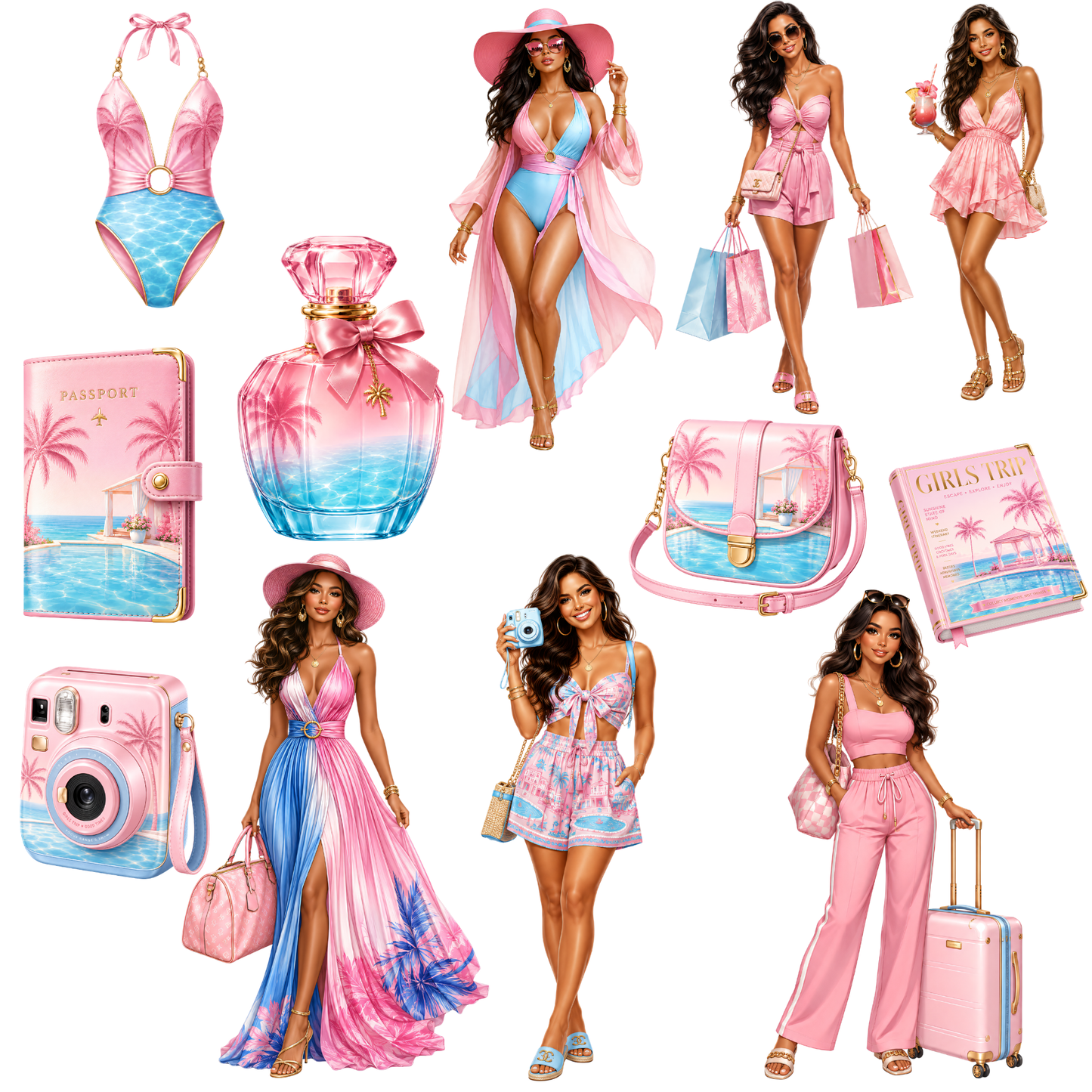 Girls Trip – Clipart Set (79 PNG)