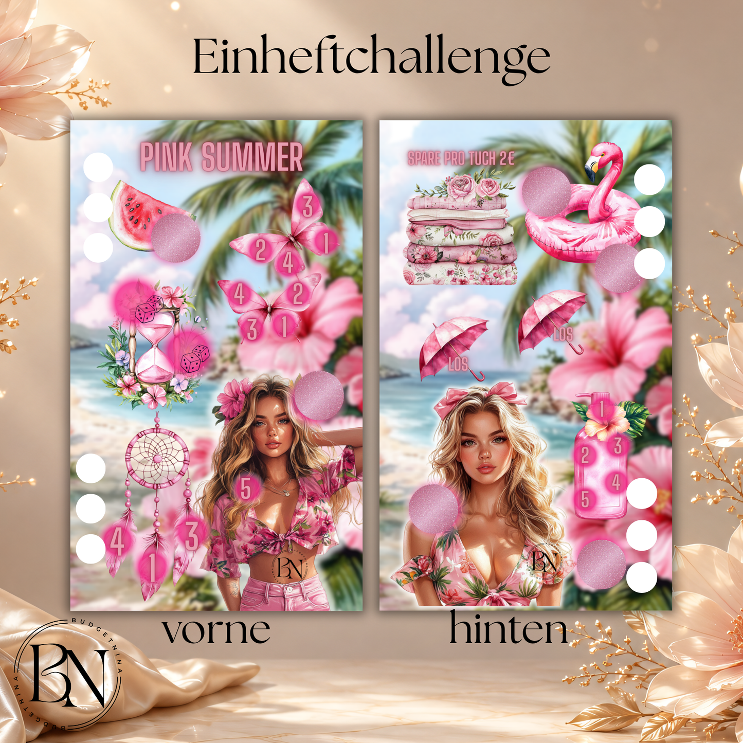 Pink Summer - Einheftchallenge A6
