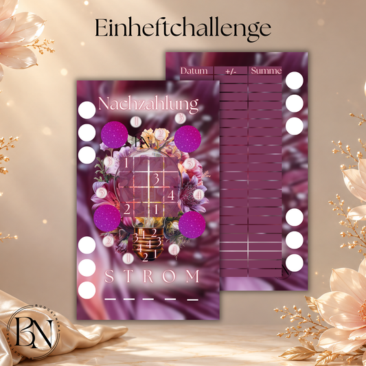 Nachzahlung Strom - Einheftchallenge A6