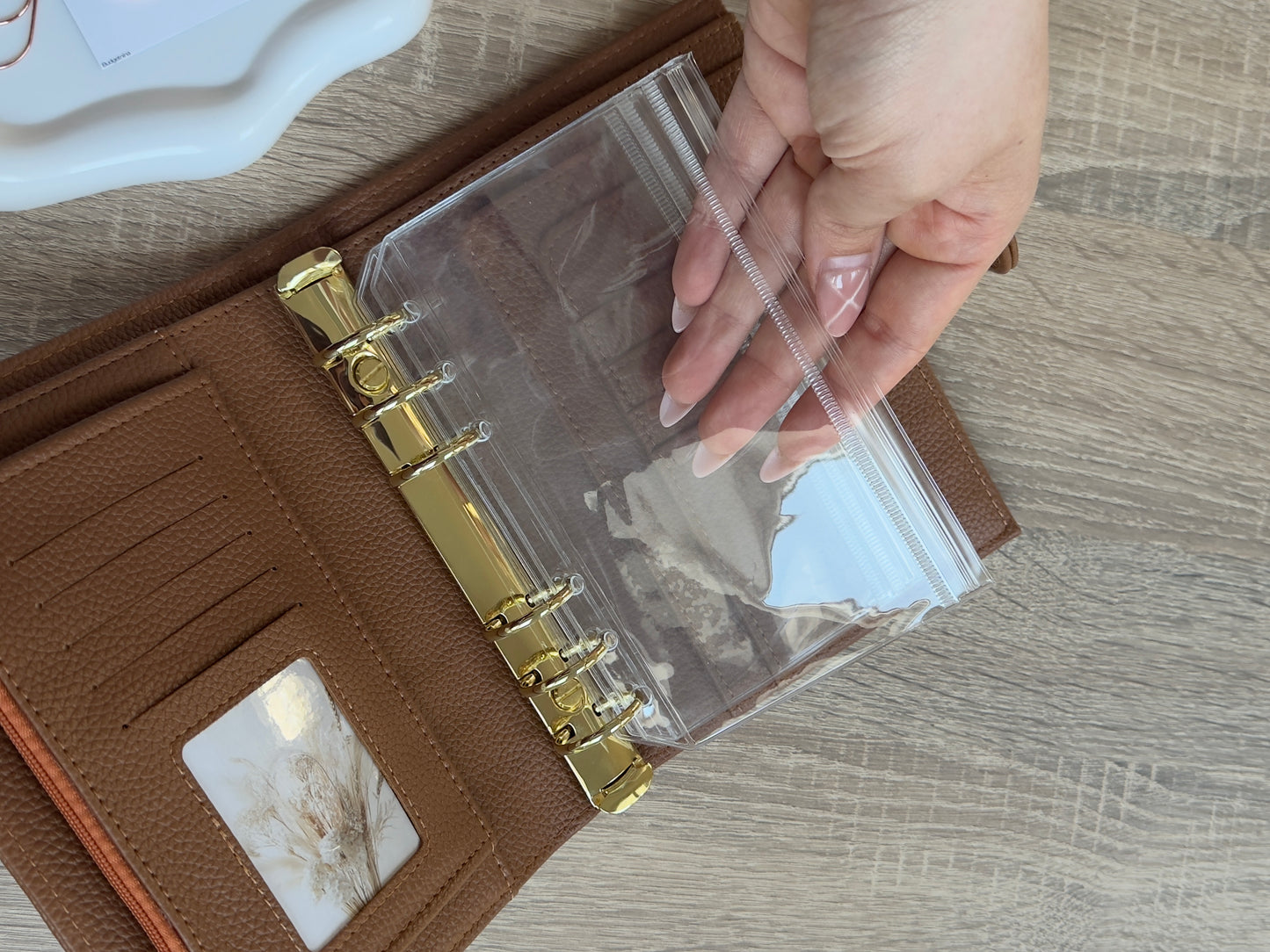 A6 Geldumschläge transparent mit Druckverschluss