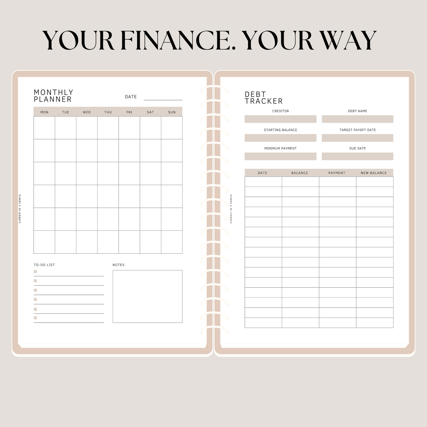 A5 cozy Budget Planner