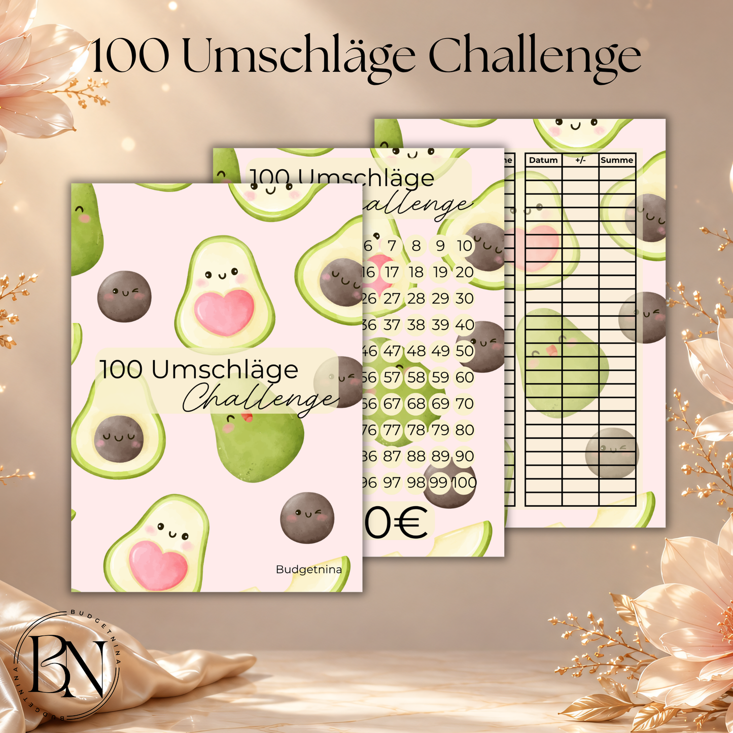 100 Umschläge Challenge Avocado